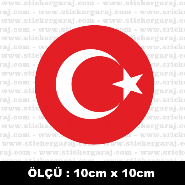 ayyıldız daire sticker 2 adet ürün görseli 1
