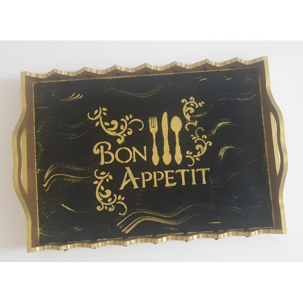Bon Apetit Ahşap Tepsi - Resim 3