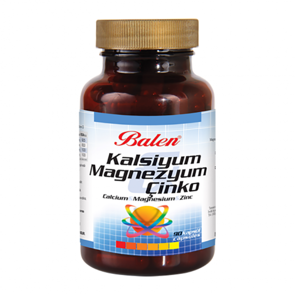 Balen Kalsiyum Magnezyum Çinko 90 Kapsül ürün görseli 1