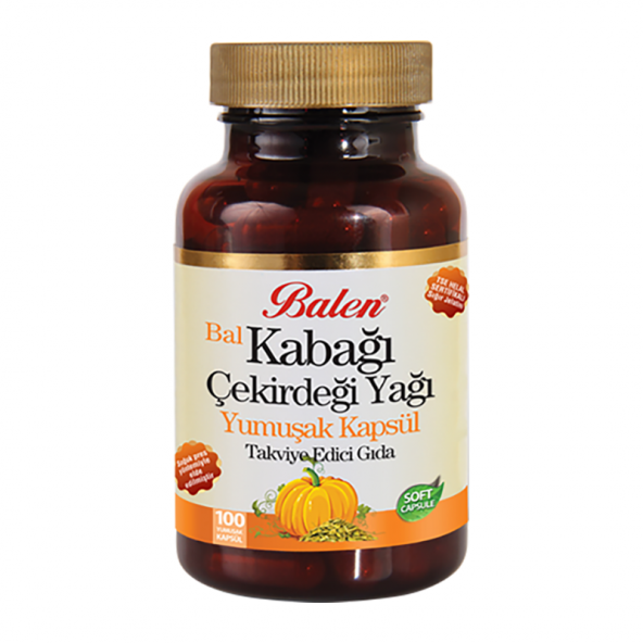 Balen Bal Kabağı Çekirdeği Yağı 1380 Mg 100 Yumuşak Kapsül ürün görseli 1