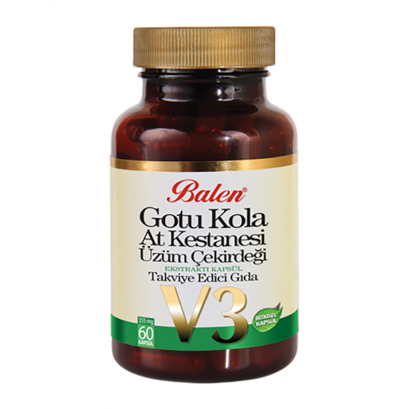 Balen Gotu Kola At Kestanesi Üzüm Çekirdeği  355 Mg*60 Kapsül ürün görseli 1
