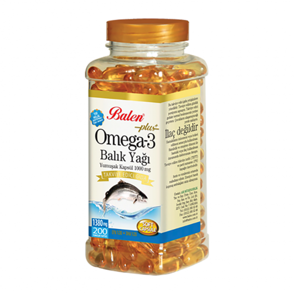 Balen Omega 3 Plus Balık Yağı 1380 Mg*200 Kapsül ürün görseli 1