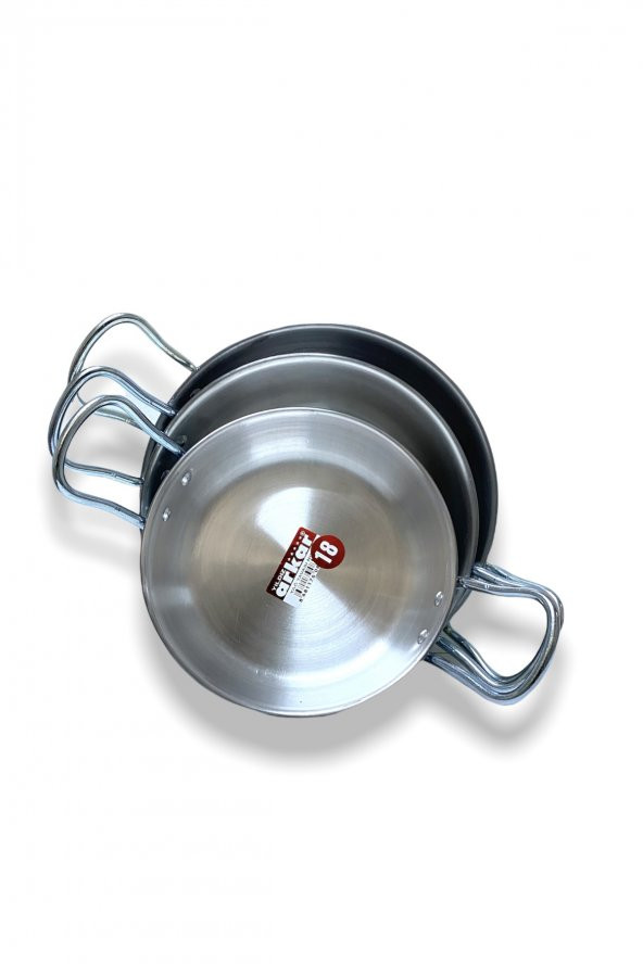 Çapar Group Süper 18-20-22 3lü Metal Kulp Omlet Tava Seti (18-20-22) cm ürün görseli 1