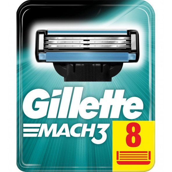 GILLETTE MACH 3 8'Lİ YEDEK TIRAŞ BIÇAĞI ürün görseli 1