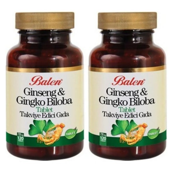 2 Adet Balen Ginseng&Ginkgo Biloba 720 MG 120 Tablet ürün görseli 1