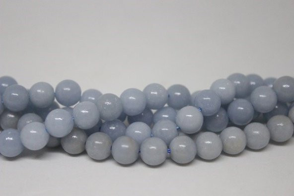 Angelit Taşı YARIM Dizi 8mm (18cm uzunluğundadır) ürün görseli 1