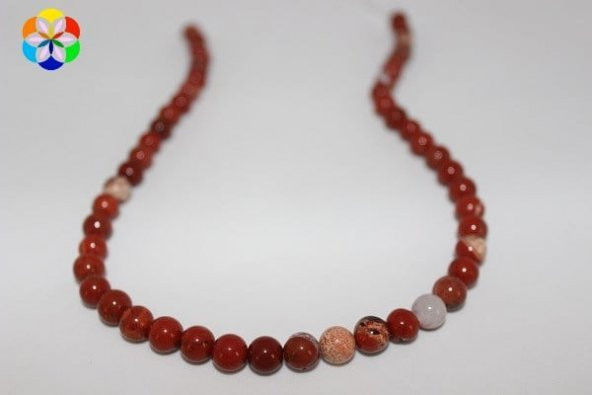 Jasper Taşı YARIM Dizi 8mm (14240) (18cm uzunluğundadır) ürün görseli 1