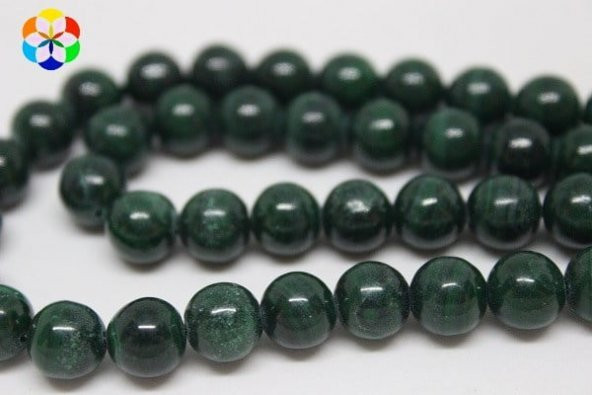 Malakit Taşı Royal Quality YARIM Dizi 7-8mm (18cm uzunluğundadır) ürün görseli 1