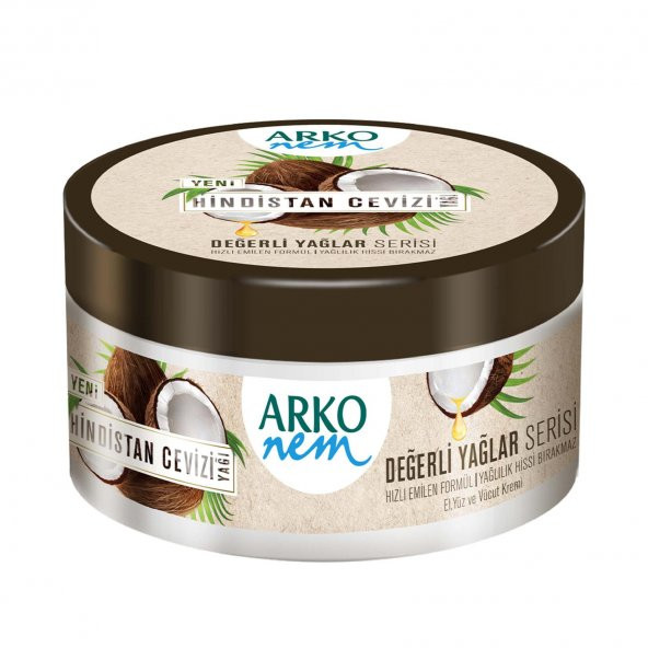 ARKO NEM KREM DEĞERLİ YAĞLAR HİNDİSTAN CEVİZİ 250 ML ürün görseli 1