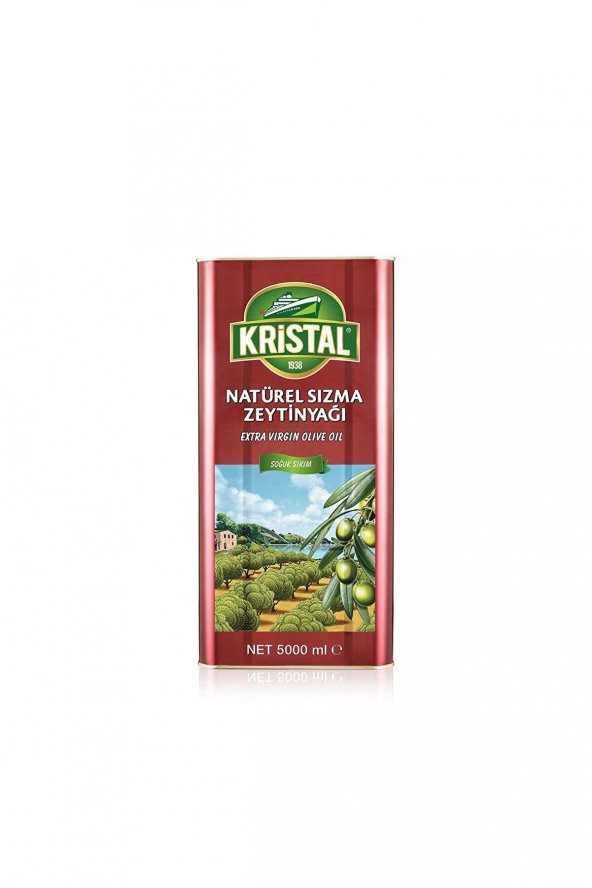 Kristal Natüral Sızma Zeytinyağı 5 Litre Teneke Kutu ürün görseli 1