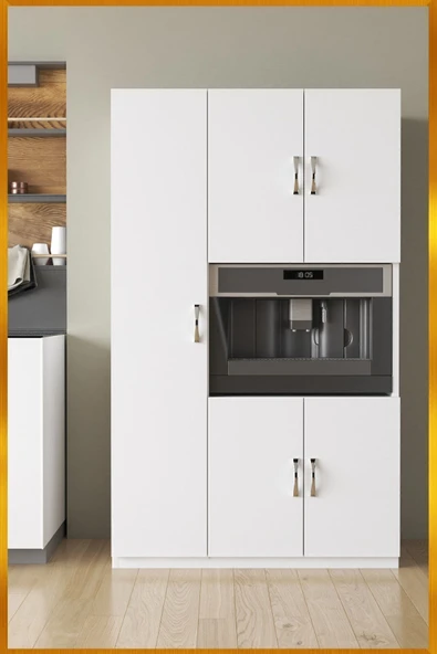 AEKA Ae-3030 Duygu 5 Kapaklı Beyaz Çok Amaçlı Mutfak & Banyo Dolabı, Kiler ürün görseli 1