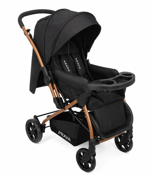 Prava Comfort Plus Çift Yönlü Bebek Arabası / Siyah ürün görseli 1