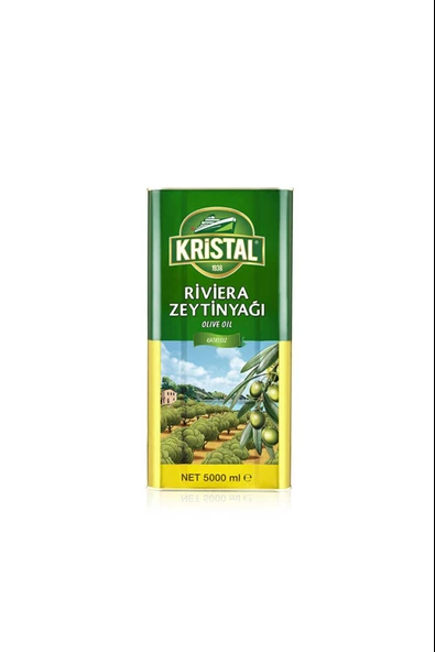 Kristal Riviera Zeytinyağı 5 Litre Teneke Kutu ürün görseli 1