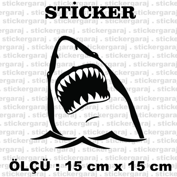 Balina jaws sticker 2 ADET ürün görseli 1