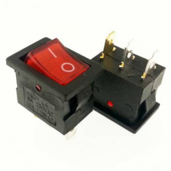 A Kalite Mini Işıklı Anahtar 3P - Resim 2