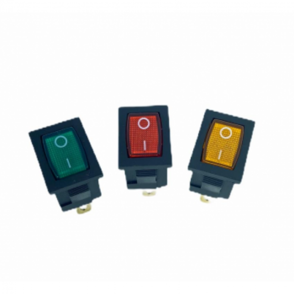 Mini Işıklı Anahtar 3P Yeşil - Resim 3