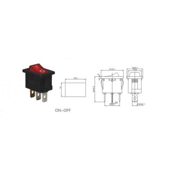 Mini Işıklı Anahtar 3P Yeşil - Resim 4