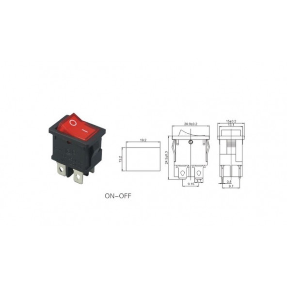 Mini Işıklı Anahtar 4P - Resim 2