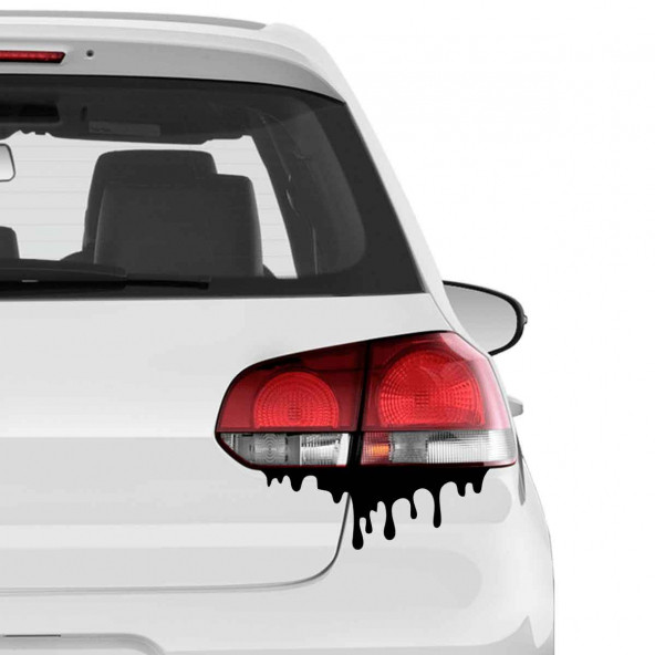 Boya akıntı görünümlü oto sticker 2 ADET ürün görseli 1