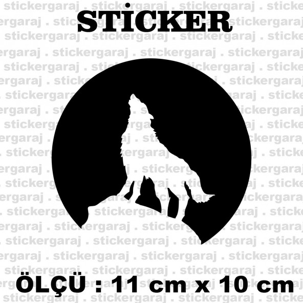 Boz kurt ulu sticker 2 ADET ürün görseli 1