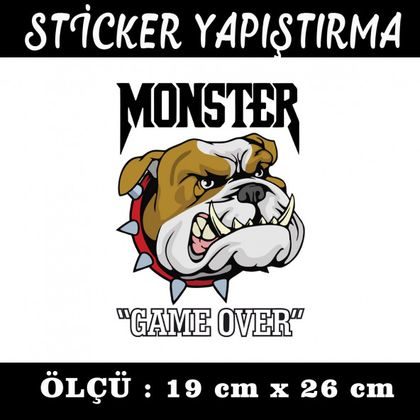 Canavar bulldog sticker ürün görseli 1