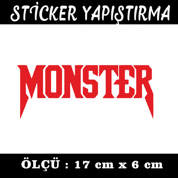 Canavar yazısı sticker 2 ADET ürün görseli 1