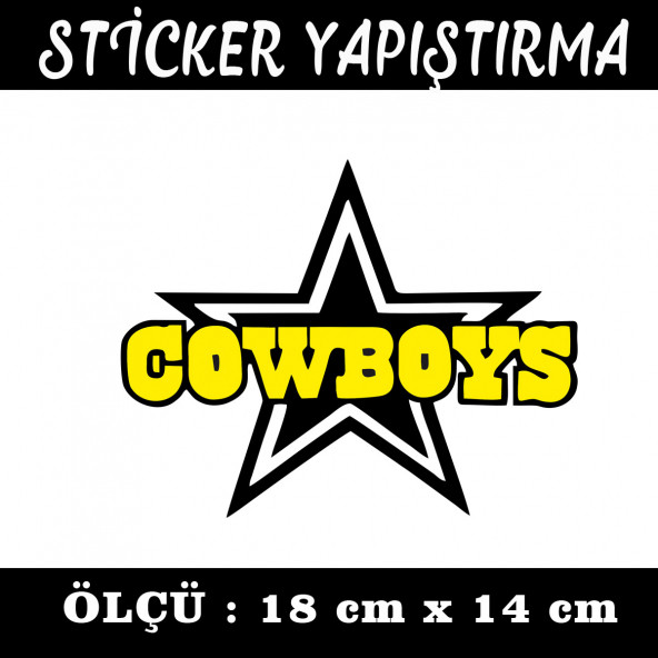 Cowboys sticker 2 ADET ürün görseli 1