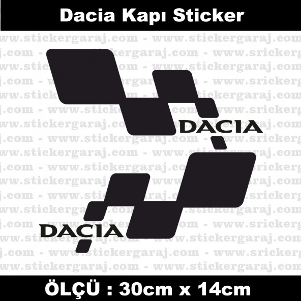 Dacia yan kapı şerit sticker 2li ürün görseli 1