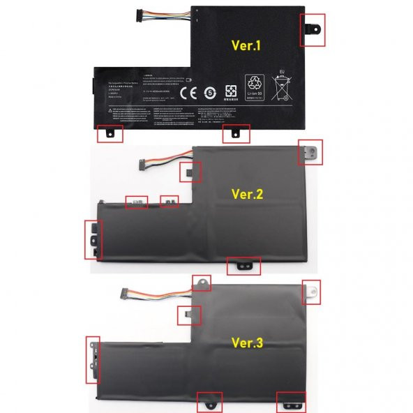 Lenovo Flex 3-1470, 3-1570 L15L3PB0 Bataryası, Pil 2Cell (Ver.1) ürün görseli 1