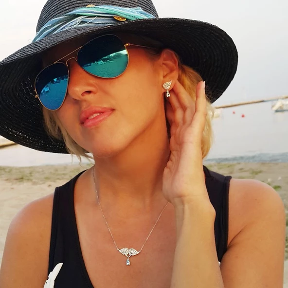 Gümüş Melek Kolye - Resim 2