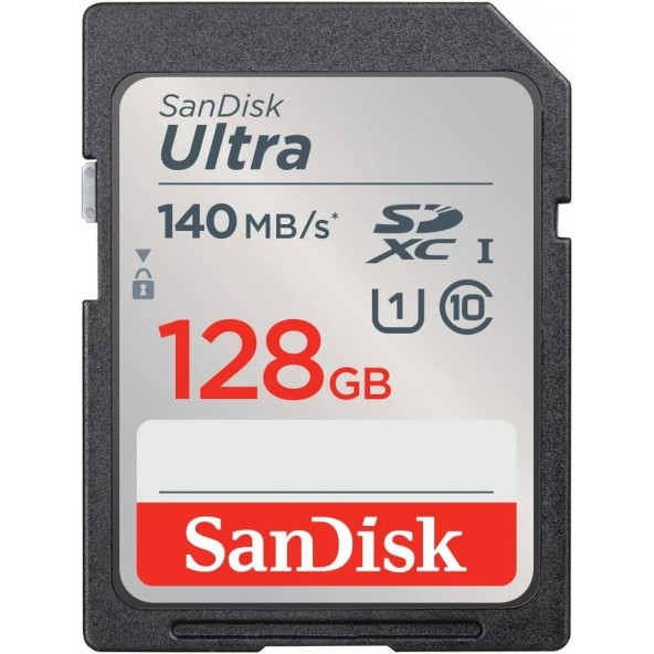 SanDisk Ultra 128GB 140MB/s SDHC/SDXC Class 10 UHS-I Hafıza Kartı SDSDUNB-128G-GN6IN ürün görseli 1