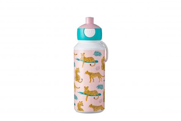 Mepal Drinking Bottle Pop-Up Campus İçecek Şişesi 400 Ml - Leopard - Resim 7