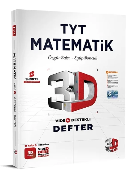 TYT 3D Matematik Video Defter Notu VDD ürün görseli 1