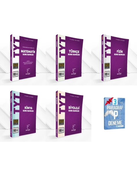 TYT Matematik Türkçe Fizik Kimya ve Biyoloji Soru Bankası Set ürün görseli 1