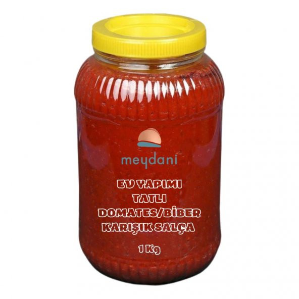 EV YAPIMI TATLI KARIŞIK DOMATES/BİBER SALÇASI 1 KG ürün görseli 1