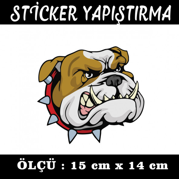 Dişli saldırgan köpek hayvan sticker 2 ADET ürün görseli 1