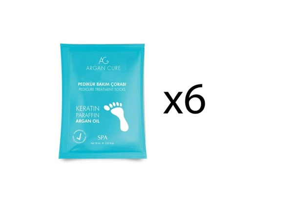 Argan Cure Kremli Pedikür Bakım Çorabı 6 Çift ürün görseli 1