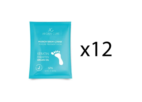 Argan Cure Kremli Pedikür Bakım Çorabı 12 Çift ürün görseli 1