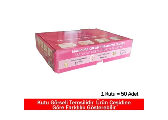 Argan Cure Kremli Manikür Bakım Eldiveni 50 Çift - Resim 4