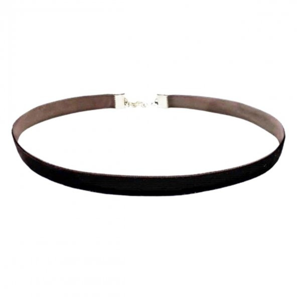 Kahverengi Kadife Kadın Choker Kolye ürün görseli 1