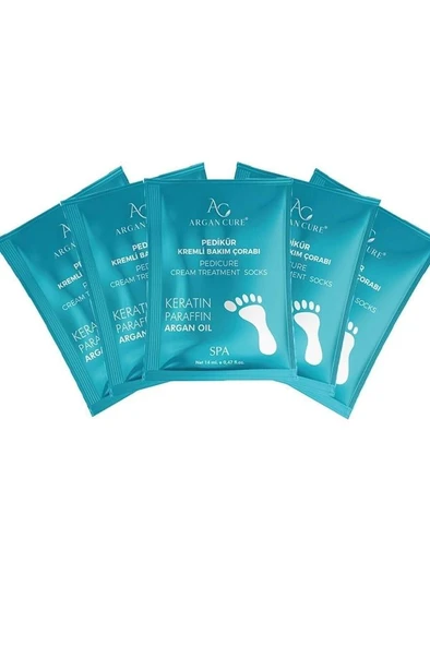 Argan Cure Kremli Pedikür Bakım Çorabı 5 Çift ürün görseli 1