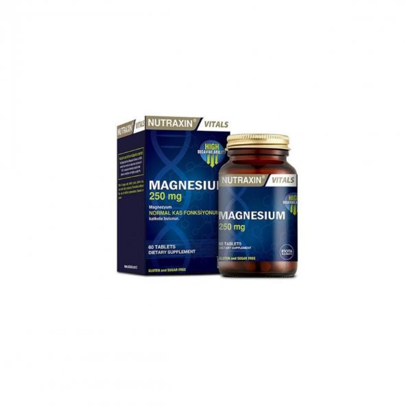 Magnesium Citrate 250 mg Takviye Edici Gıda 60 Tablet ürün görseli 1