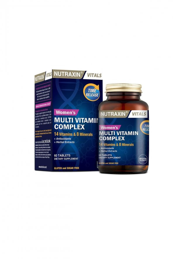 Women's Multi Vitamin ve Mineraller İçeren Complex Takviye Gıda 60 Tablet ürün görseli 1