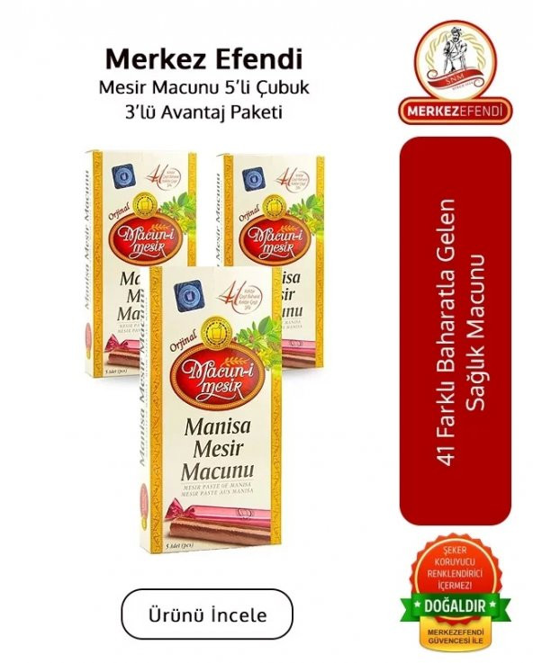 Mesir Mesir Macunu 5 li Çubuk 3 lü Avantaj Paketi ürün görseli 1