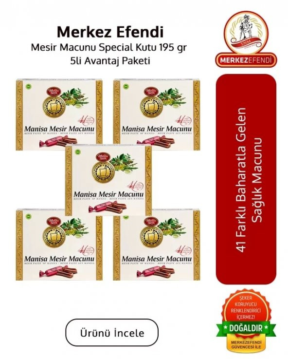 Mesir Macunu Special Kutu 195 gr 5 li Avantaj Paketi ürün görseli 1