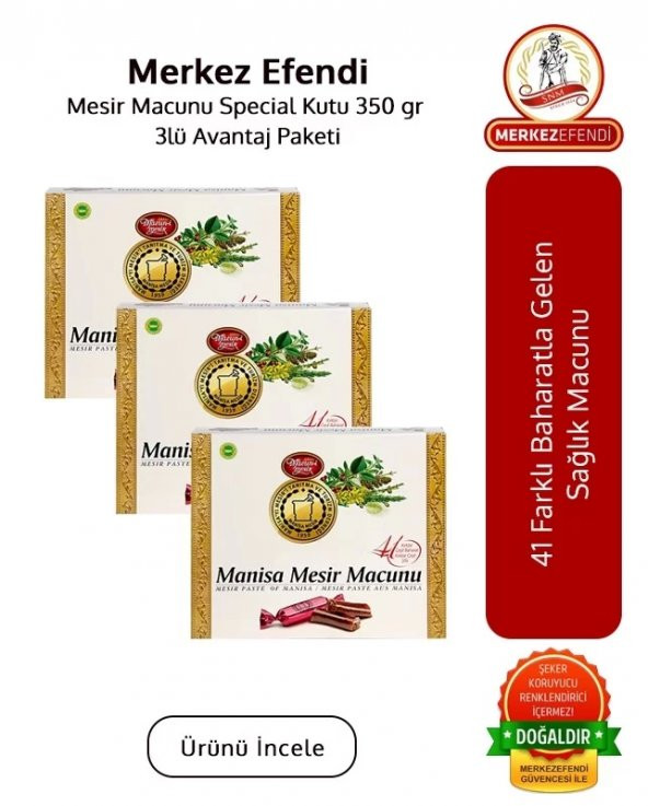 Mesir Macunu Special Kutu 350 gr 3'lü Avantaj Paketi ürün görseli 1