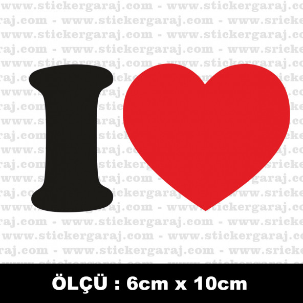 I love you sticker  2 ADET ürün görseli 1