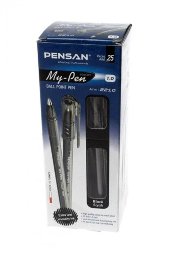 Pensan My Pen Tükenmez Kalem 25 Li Mavi Siyah Kırmızı ürün görseli 1