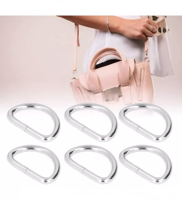 1 Adet Metal D Halka 38mm Genişlik Çanta Yapımı İçin ürün görseli 1