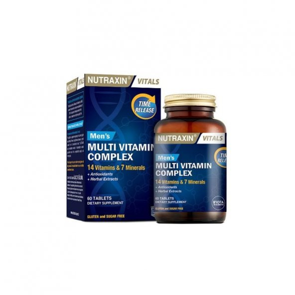 Men's Multi Vitamin ve Mineraller İçeren Complex Takviye Gıda 60 Tablet ürün görseli 1